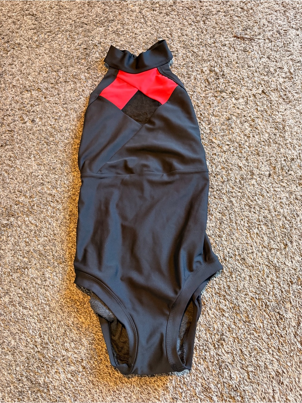 Five Dancewear Black Leotard Red Accent